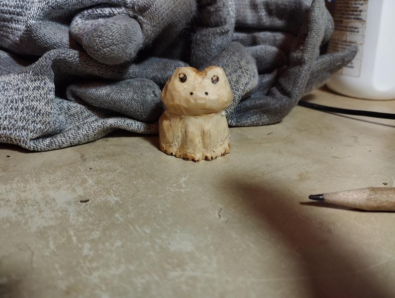 Sculpture of a cute frog