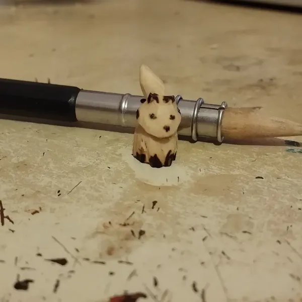 Petit renard en bois 