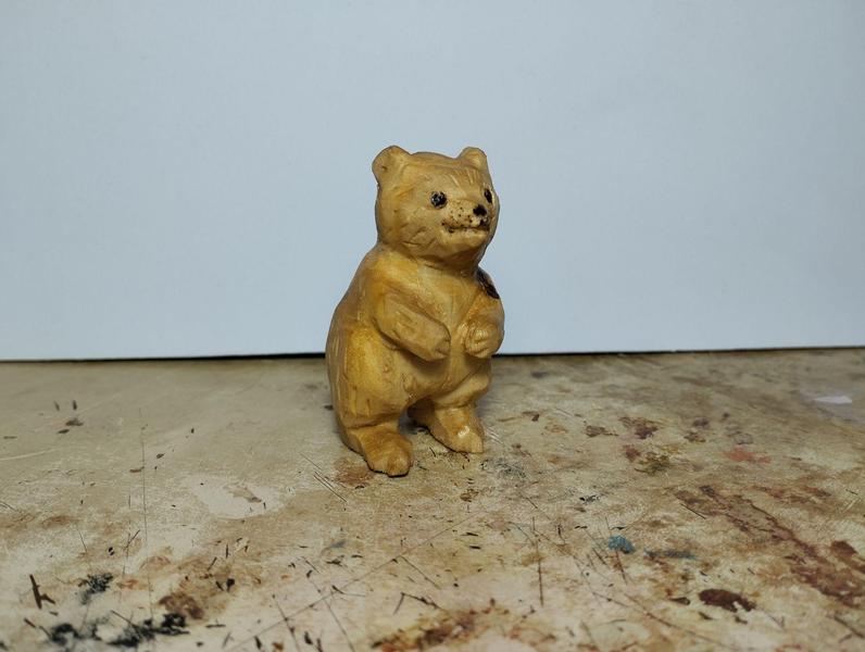 Un quokka en bois